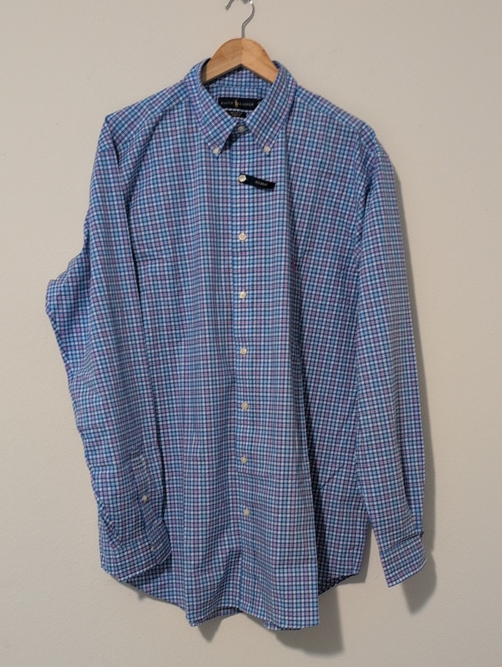 Ralph Lauren Blue and Pink Check Button-Down Shirt